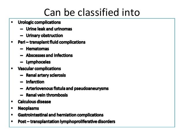 infectious complications of kidney transplantation Urinary tract infection (uti) is the most common infectious complication in kidney transplant recipients with a reported incidence from 25% to 75%, varies widely. infectious complications of kidney transplantation Urinary tract infection (uti) is the most common infectious complication in kidney transplant recipients with a reported incidence from 25% to 75%, varies widely.