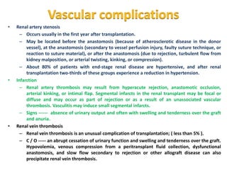 Post operative complications of renal transplant | PPTX