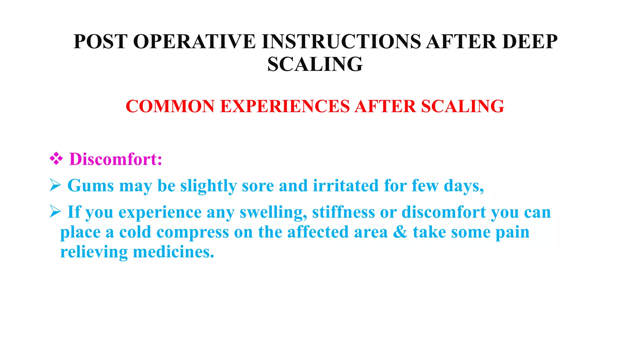 Post operative instructions | PPTX