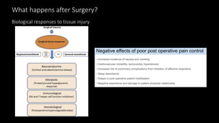 Biological responses to tissue injury
What happens after Surgery?
 