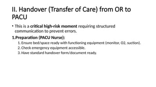 Hand Over Hand Pac Postoperative Recovery Room Care & Handover.pptx