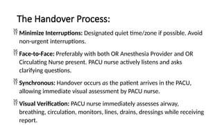 Hand Over Hand Pac Postoperative Recovery Room Care & Handover.pptx