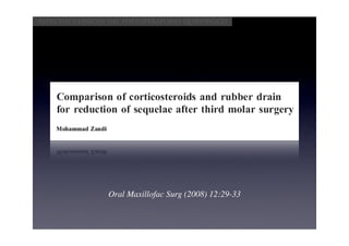 Aspectos clínicos del postoperatorio quirúrgico




                 Oral Maxillofac Surg (2008) 12:29-33
 