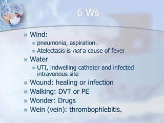 Post operative fever | PPTX