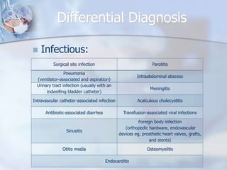 Post Operative Fever History Post operative fever | PPTX