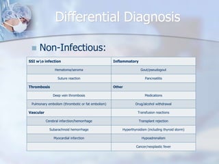 Post Operative Fever History Post operative fever | PPTX