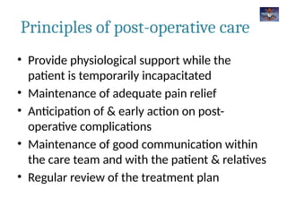 Post op surgical care.pptx of surgical patients after surgery | PPTX