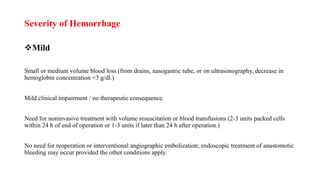 Post pancreaticoduodenectomy hemorrhage (PPH) | PPTX
