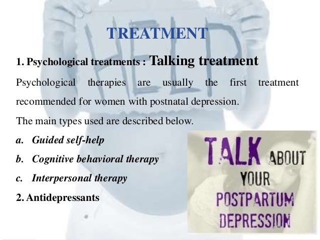 Post partum depression and anti depressants