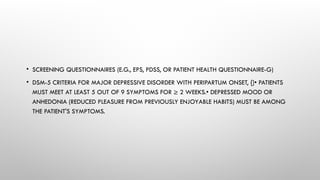 Pdss Questionare Comprehensive Overview of Postpartum Psychiatric Disorders: Symptoms ...