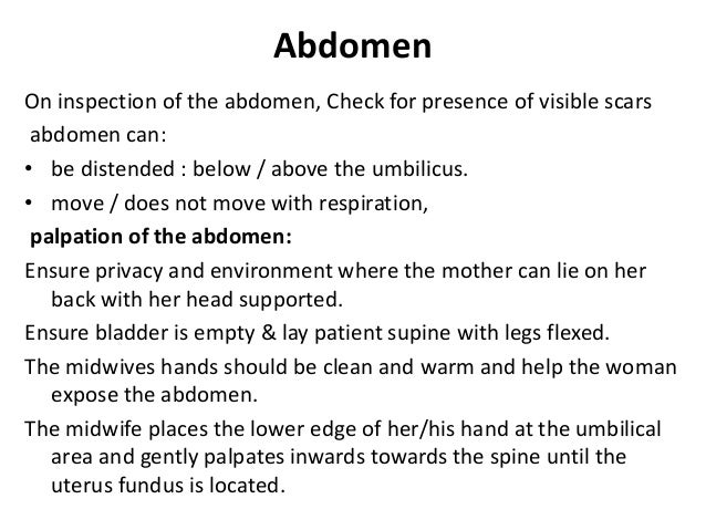 Postpartum Examination