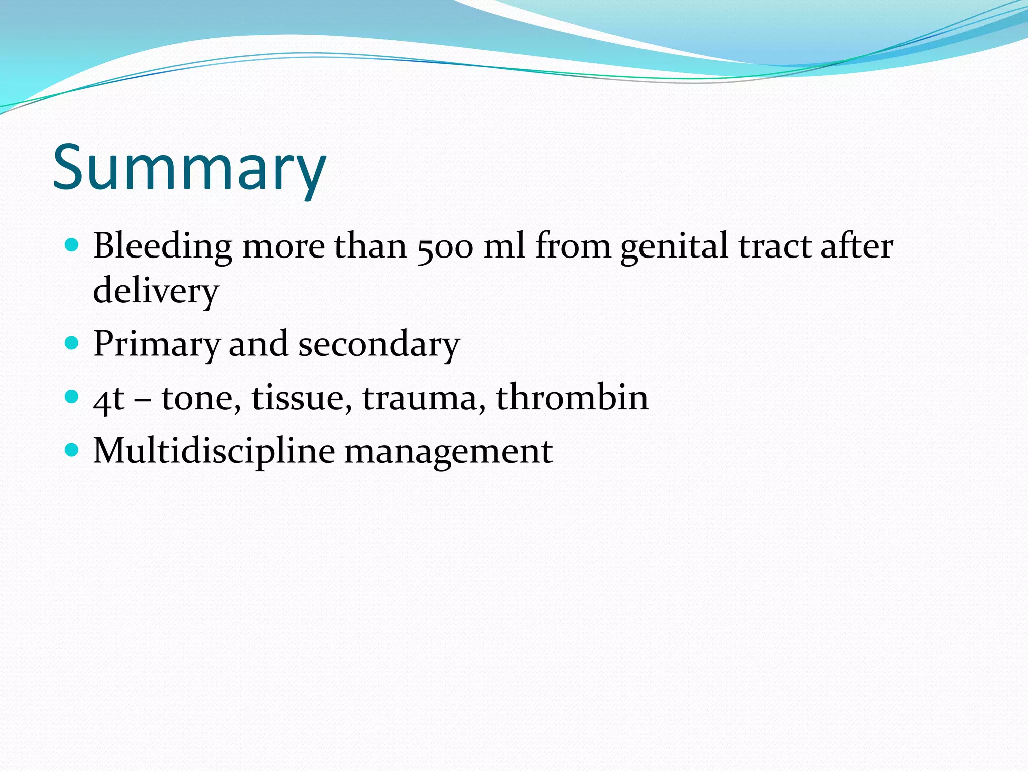 Postpartum Haemorrhage Pptx