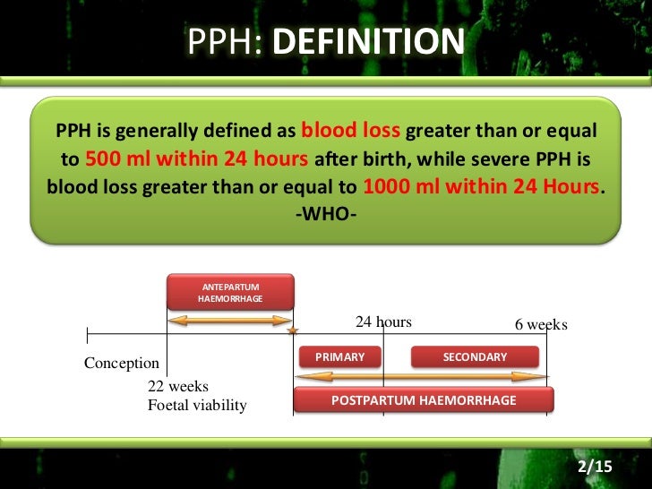 Postpartum haemorrhage
