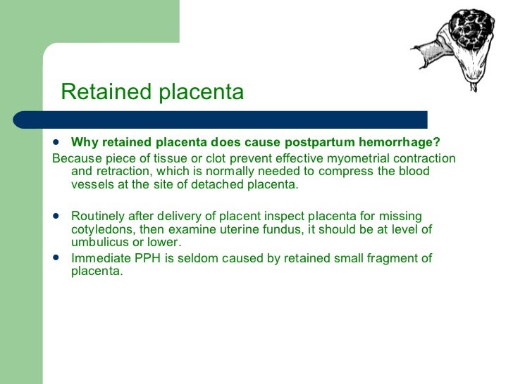 postpartum retained placental fragments defined