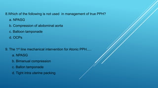 Postpartum hemorrhage.pptx by dhiraj dhote | PPTX