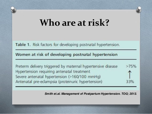 Postpartum hypertension Postpartum hypertension