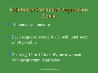 Edinburgh Test Postpartum mood disorders | PPT