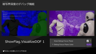 #出張ヒストリア2018#出張ヒストリア2018
被写界深度のデバッグ機能
ShowFlag.VisualizeDOF 1
 