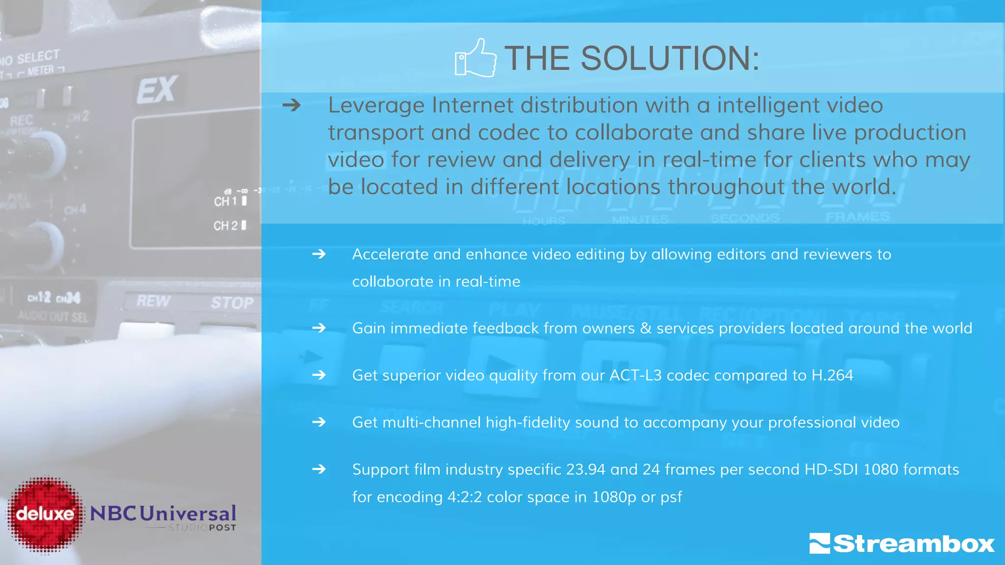 Streambox Post Production Solutions | PDF