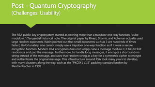 Post quantum cryptography | PPTX