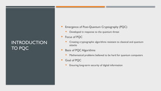 Post Quantum Encryption Presentation by srm.pptx