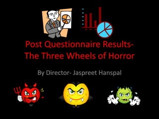 Post Questionnaire Results-
The Three Wheels of Horror
   By Director- Jaspreet Hanspal
 