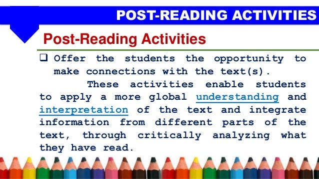 Lesson 8: Post-Reading Activities