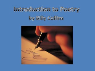 Post reading assignment-Introduction To Poetry
