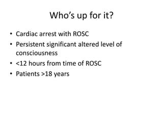 Post resuscitation care | PPTX