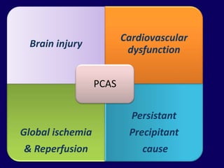 Cardiovascular
  Brain injury
                          dysfunction


                  PCAS

                           Persistant
Global ischemia           Precipitant
& Reperfusion                cause
 