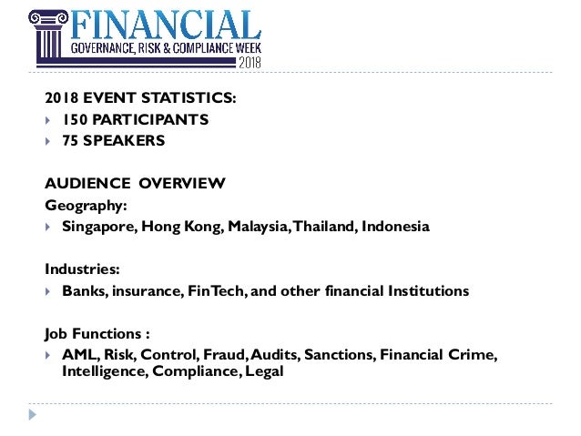 Financial Governance Risk Compliance Week 2018 Post Show Report 20