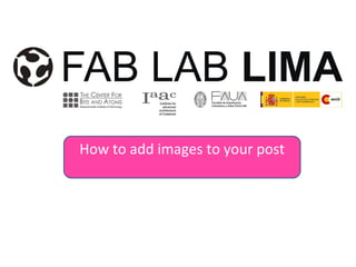 How to add images to your post
 