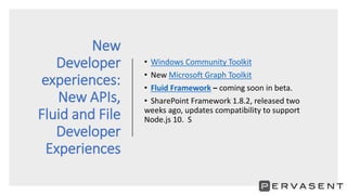 New Cloud
Architectures
for SP2016 &
2019
New Architectures from SharePoint 2019
in Azure and SQL Azure to Multi Geo GA
• ...