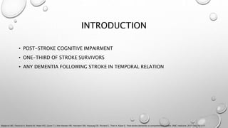 Post Stroke Dementia | PPTX