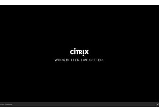 14 Citrix. Confidential.
WORK BETTER. LIVE BETTER.
 
