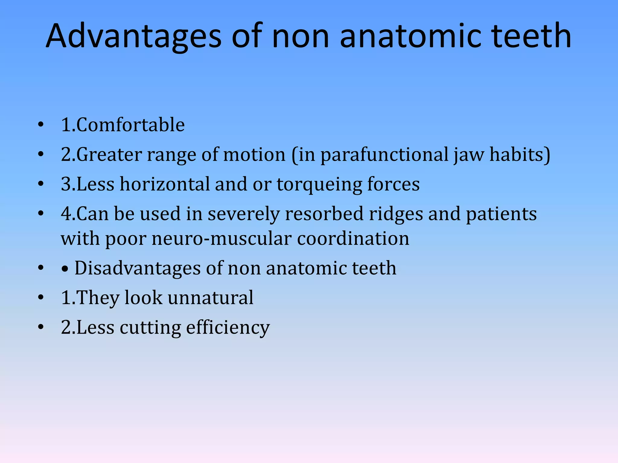 Parafunctional Forces Post teeth selection | PPT