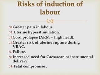 Arm Induction Postterm pregnancy & induction of labor | PPTX