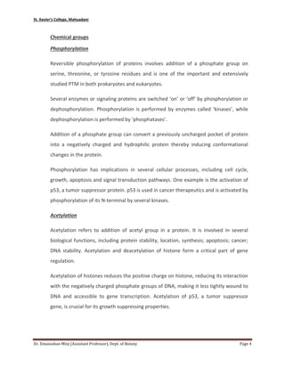 Post translational modifications | PDF