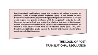 AN OVERVIEW OF POST TRANSLATION MODIFICATION | PPTX