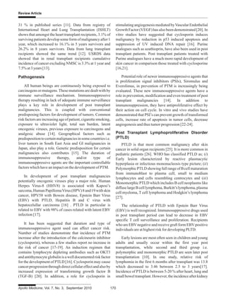 Post Transplant Malignancy – A Brief Review | PDF