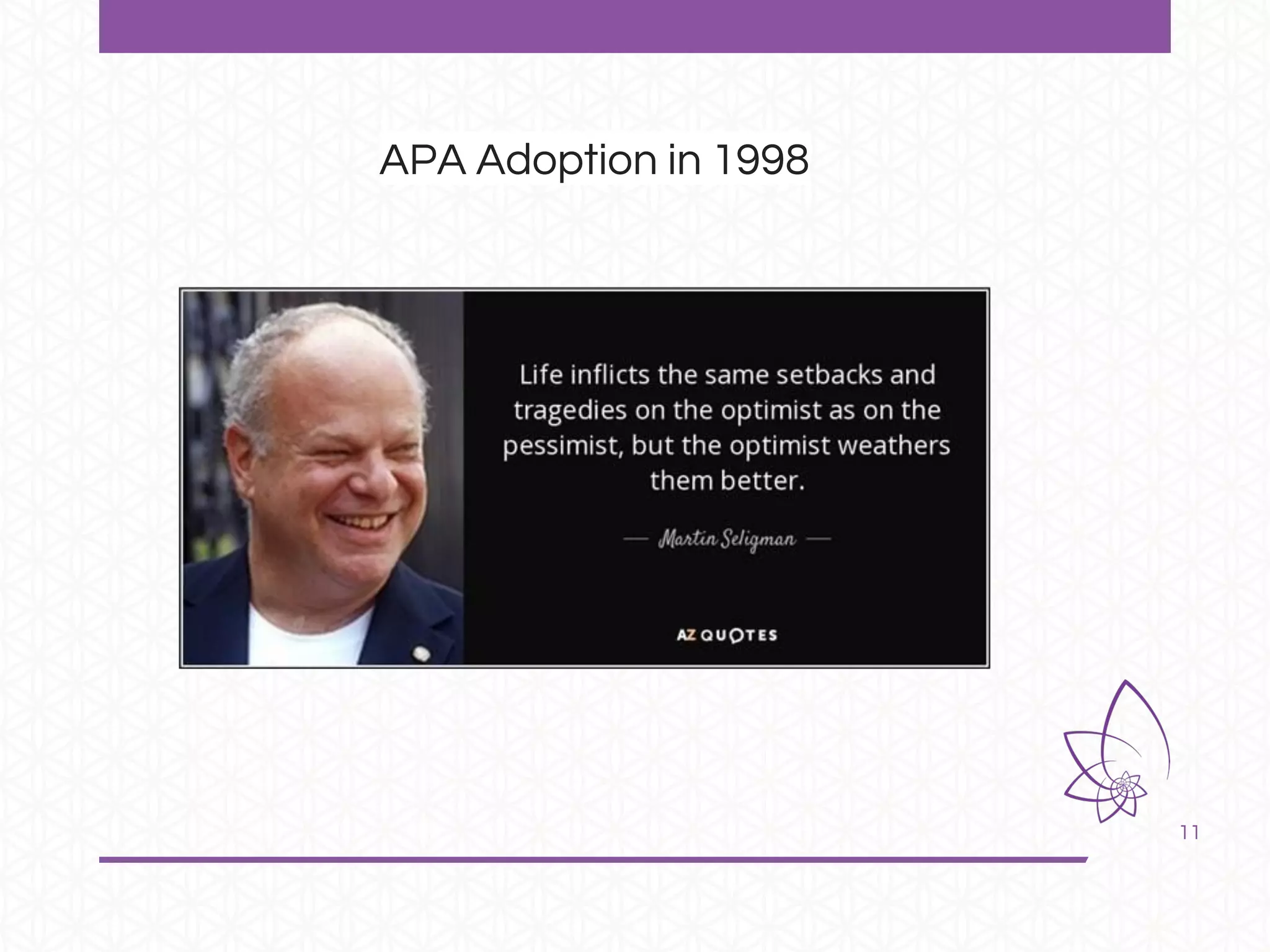11
APA Adoption in 1998
 