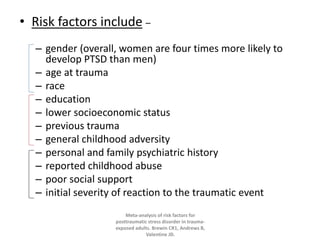 Post traumatic stress disorder | PPTX