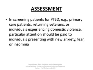 Post traumatic stress disorder | PPTX
