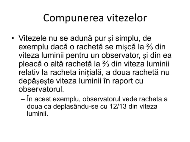 Postulatele lui einstein consecinte | PPTX