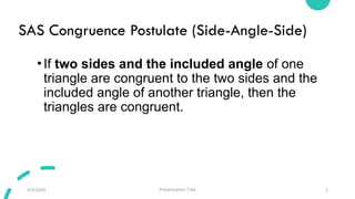 Comprehensive Guide to Triangle Congruence Postulates: SAS, ASA, and ...