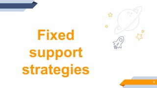Fixed
support
strategies
9
 