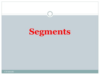 G K Subudhi
Segments
 