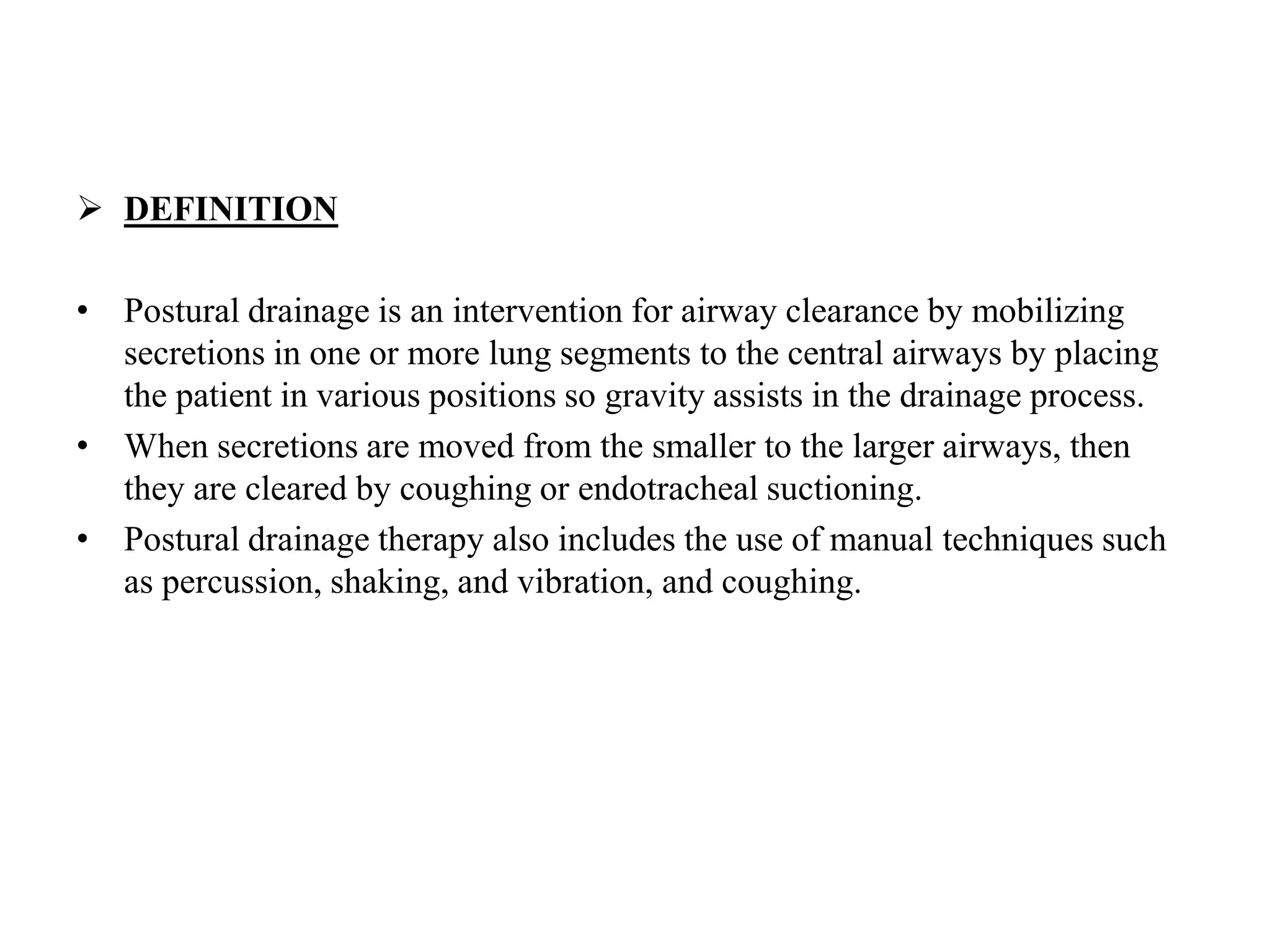 Postural drainage 1