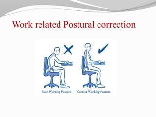 Work related Postural correction
 