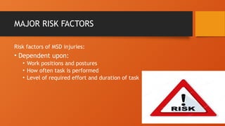 Msd Risk Level Posture dynamics biomechanics of posture | PPTX